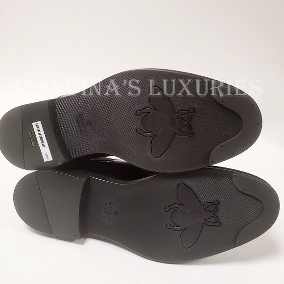 GUCCI BOOTS MENS CHELSEA ANKLE BLACK LEATHER ELASTIC GORES - Picture 11 of 12